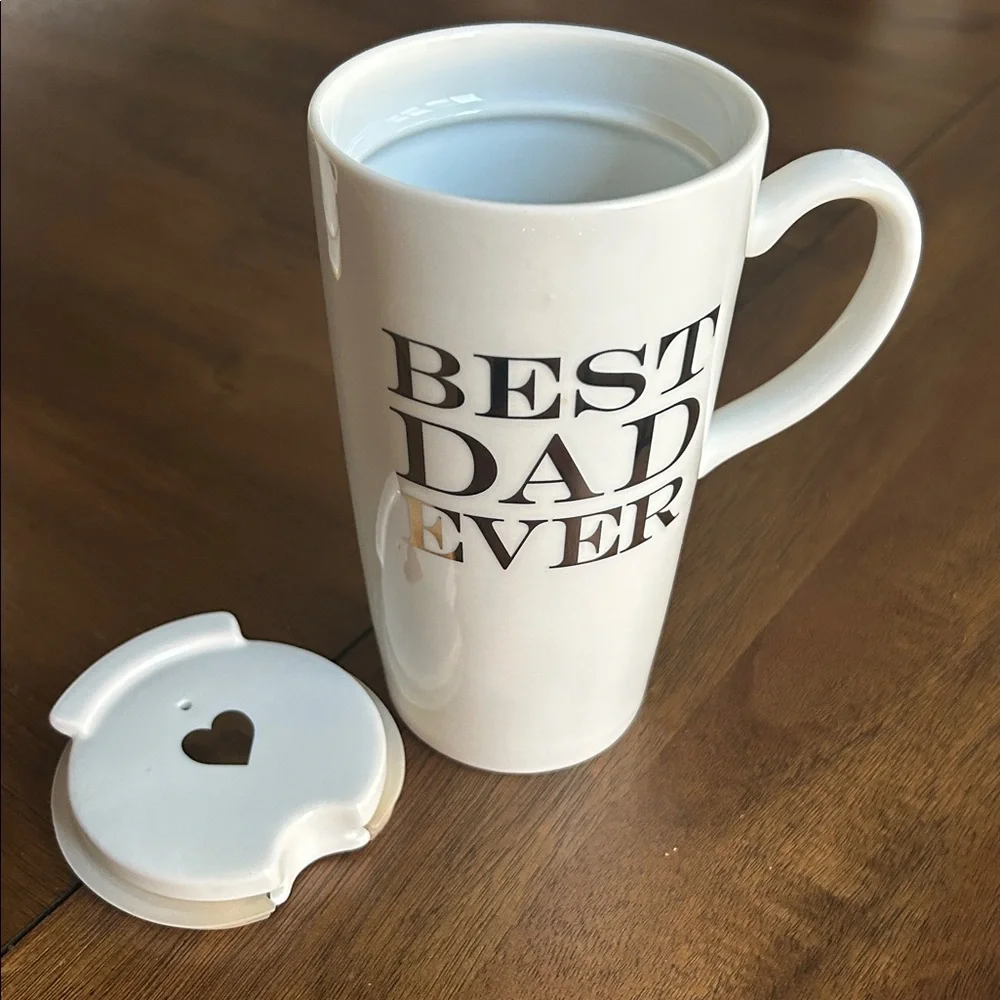 William Sonoma Best Day Ever Talk Ceramic Mug with Lid
